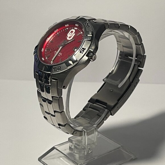 Oklahoma Sooners NCAA Stainless-Steel Watch by Fossil NEW (RARE) - Picture 3 of 8
